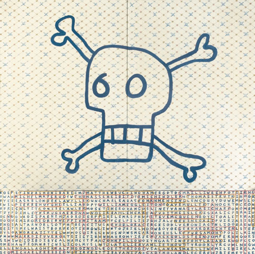 Tad Lauritzen Wright, 'Deathwish',acrylic and conte on canvas, 96x96", 2006-2007, courtesy of the artist and David Lusk Gallery.