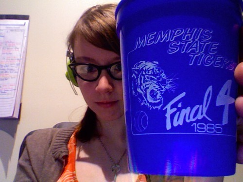 Memphis State 1985 Final Four Cup Found: a cup from Memphis States 1985 Final Four