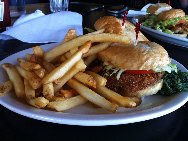 Crab Cake Po Boy from the Blue Monkey Crab Cake Po Boy from the Blue Monkey