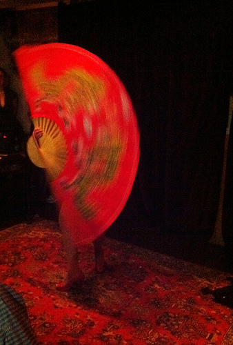 Fan Dance, Sock it to Me Burlesque, Memphis, Tenn. Fan Dance, Sock it to Me Burlesque, Memphis, Tenn.