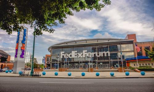 wide shot of FedEx Forum