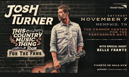Josh Turner Concert Graphic for the Cannon Center