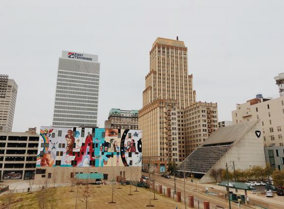 Mural on Madison Avenue by Autozone Park