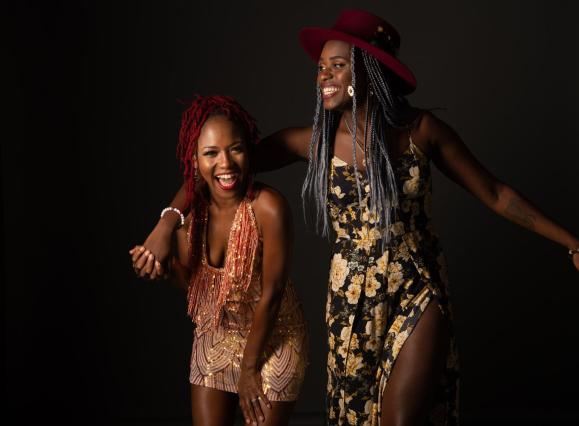 Tk and Tierinii Jackson posing together