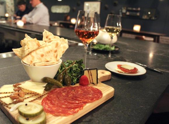 wine cheese charcuterie board at knifebird