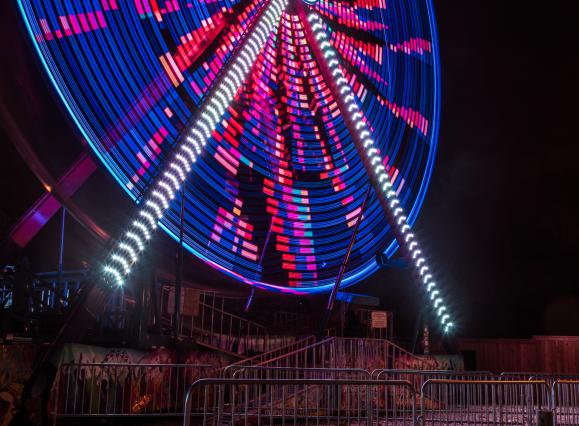 ferris wheel at Memphis Zoo Lights