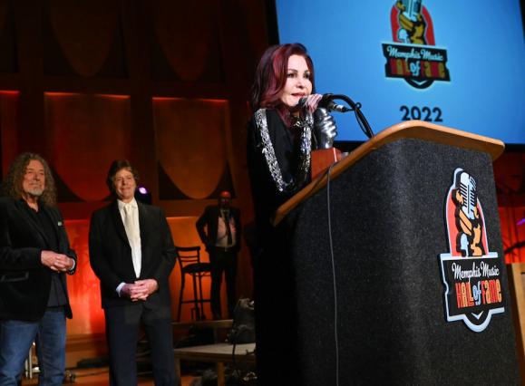 priscilla presley at memphis music hall of fame 2022 induction