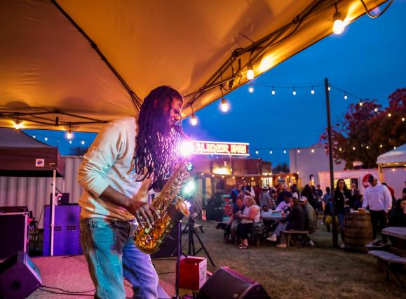 Slider Inn Patio Entertainment for Trolley Night