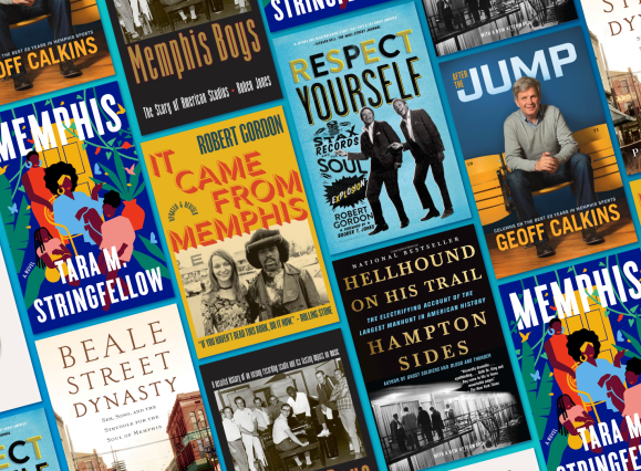 graphic showing multiple covers of memphis books