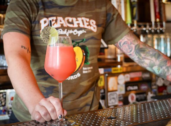 bright cocktail at cameo