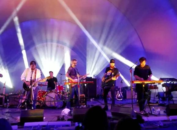 Snowglobe performing at Overton Park Shell