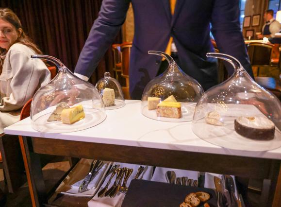 cheese cart at Amelia Gene's