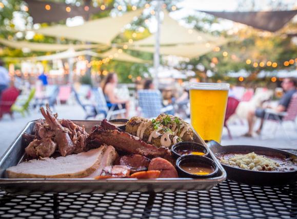 food platter at loflin yard