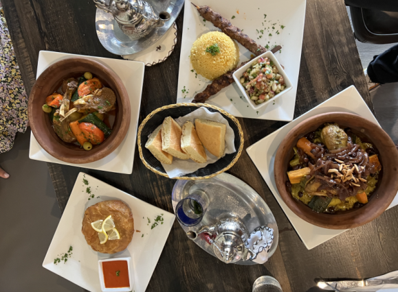 food spread on table