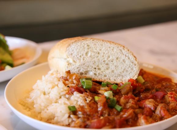 plate of creole food