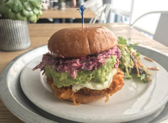 Vegetarian BBQ sandwich