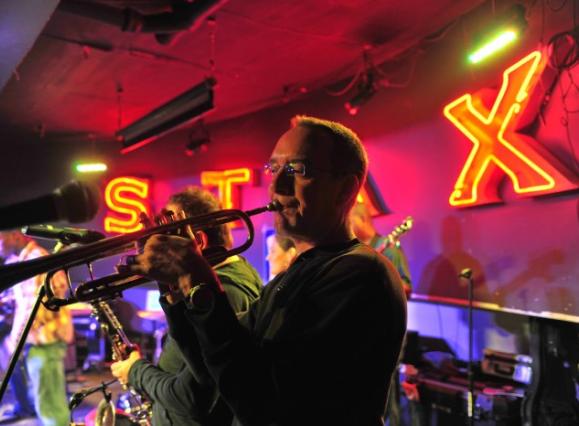 Trumpet player at IBC