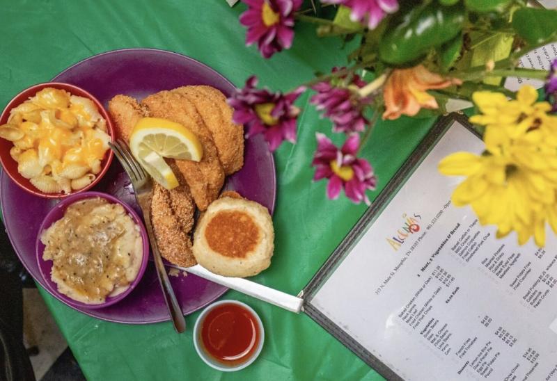 Food and Menu on a table
