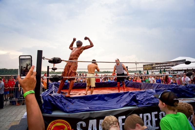 Barbecue Sauce Wrestling at World Championship Barbecue Cooking Contest