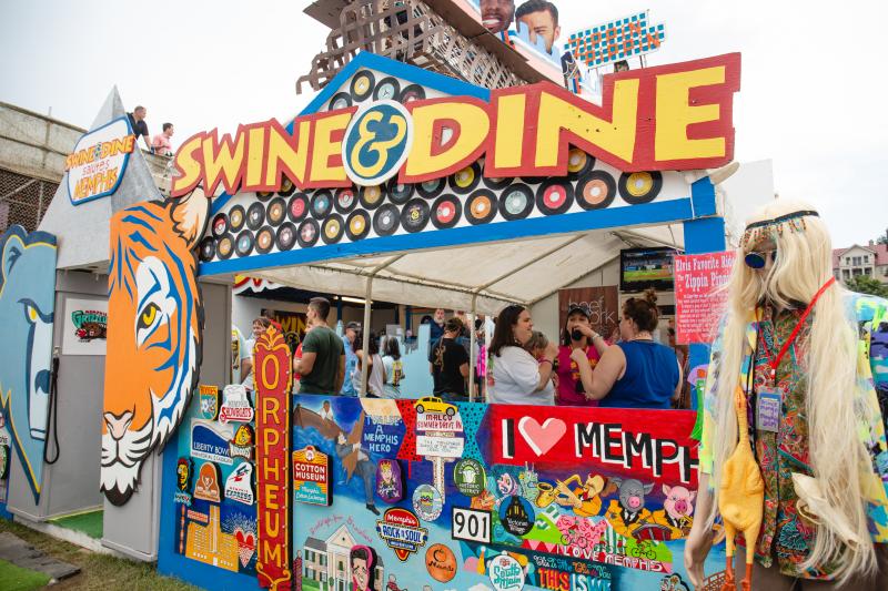 Booth at World Championship Barbecue Cooking Contest