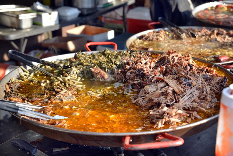 Barbecue and Greens dish at WCBCC