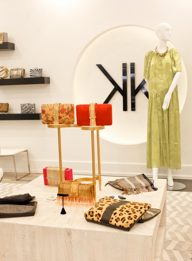 upscale boutique with gold jewelry on display