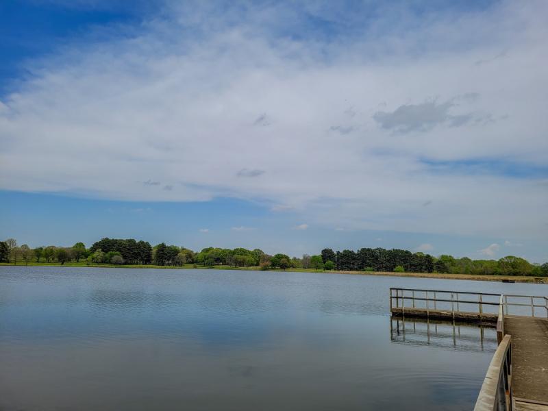 pier with lake at Edmund Orgill Park