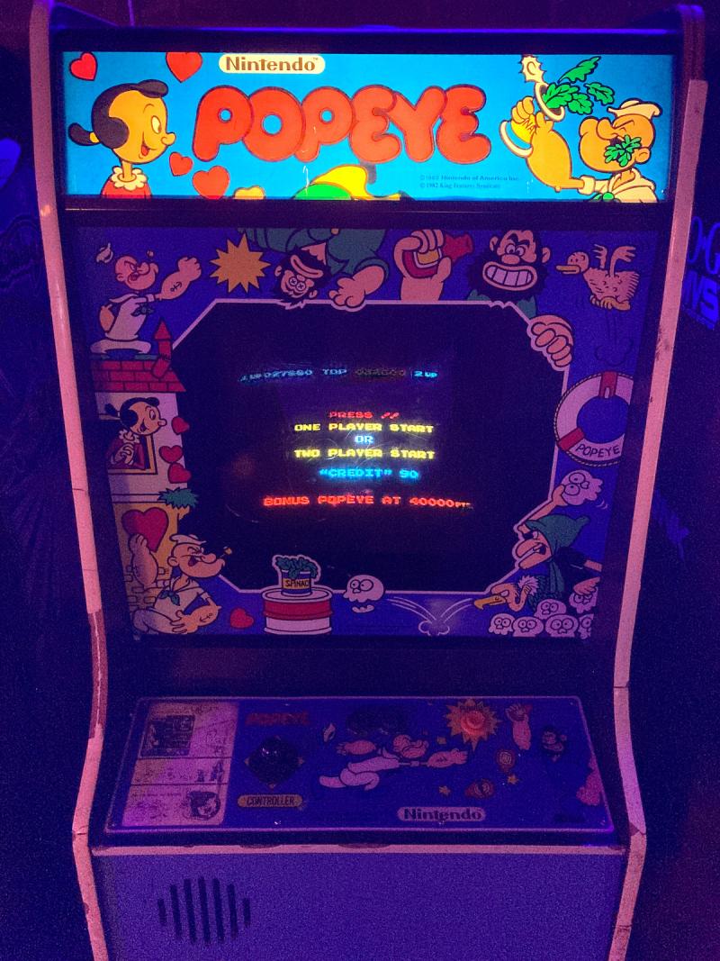popeye stand up arcade game
