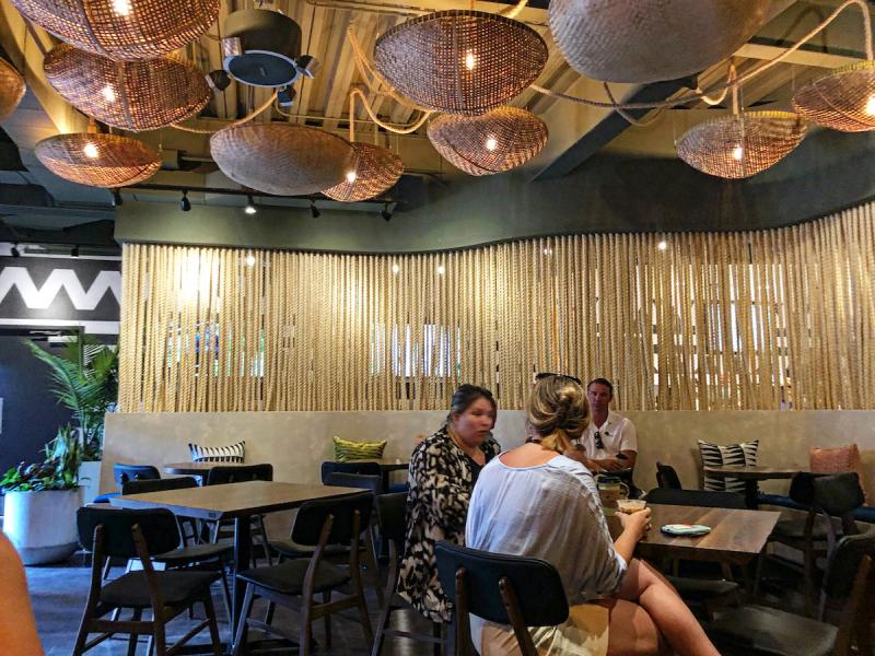 jungle themed cafe interior