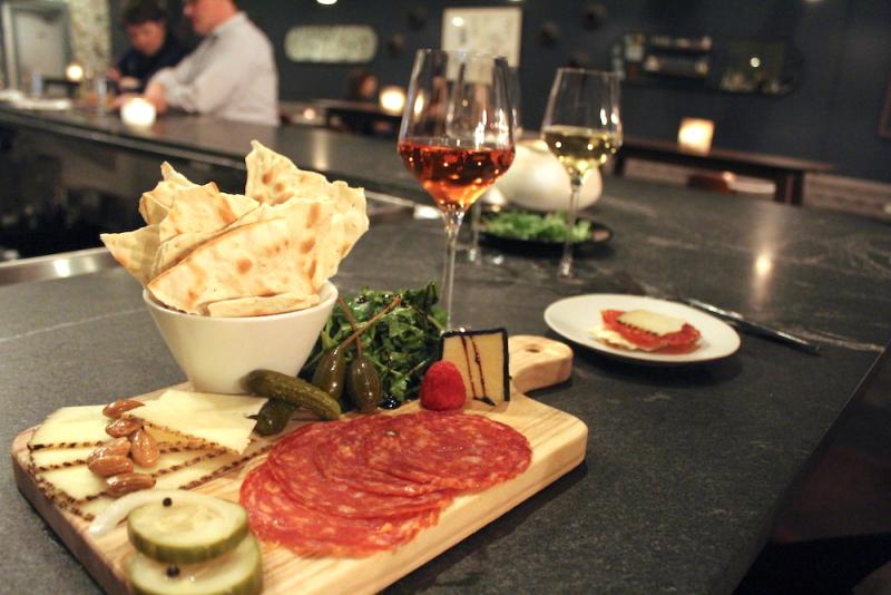 wine cheese charcuterie board at knifebird