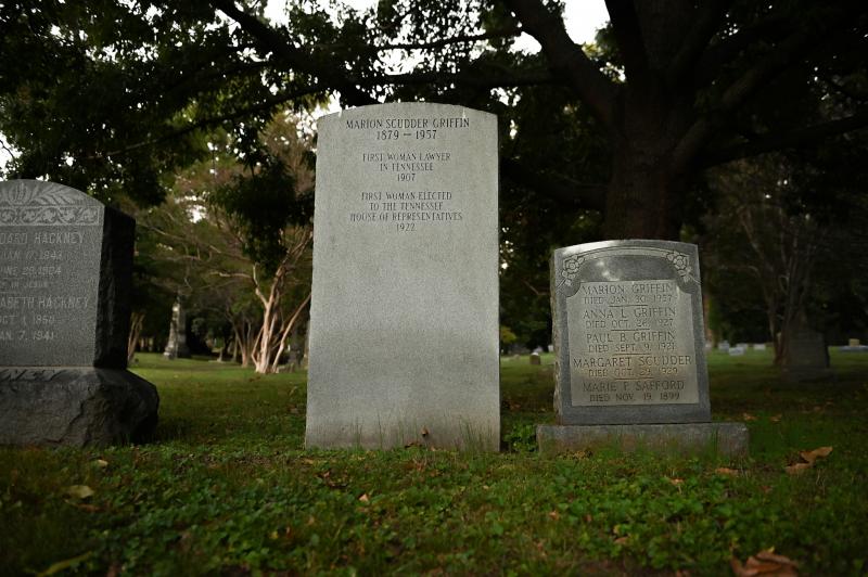 Monument to first woman lawyer in Tennessee at cemetery
