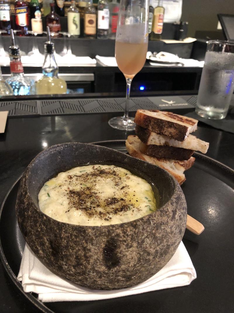 smoked fish dip at the bar at Dory