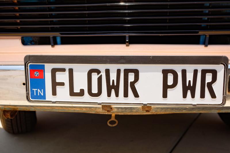 Flower Power Car Tag