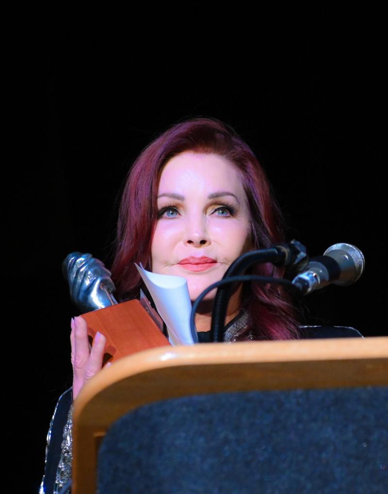 priscilla presley at memphis music hall of fame 2022 induction