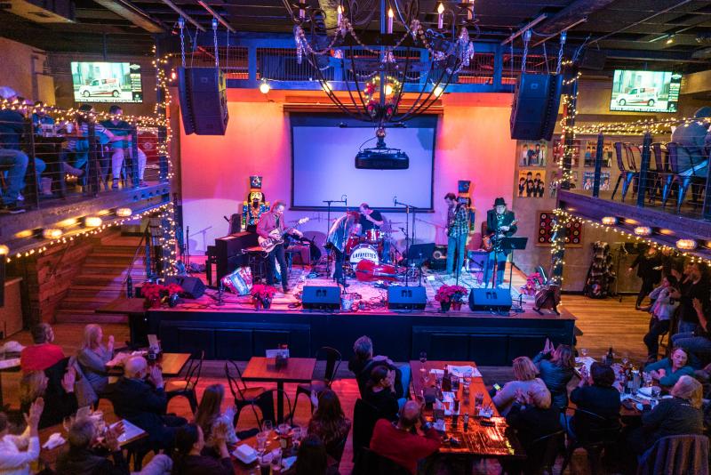 Band playing in the dining room of Lafayette's