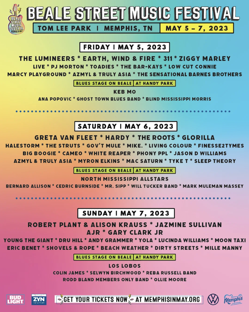 Beale Street Music Festival 2023 Lineup | I Love Memphis Beale Street Music Festival 2023 Lineup | I Love Memphis