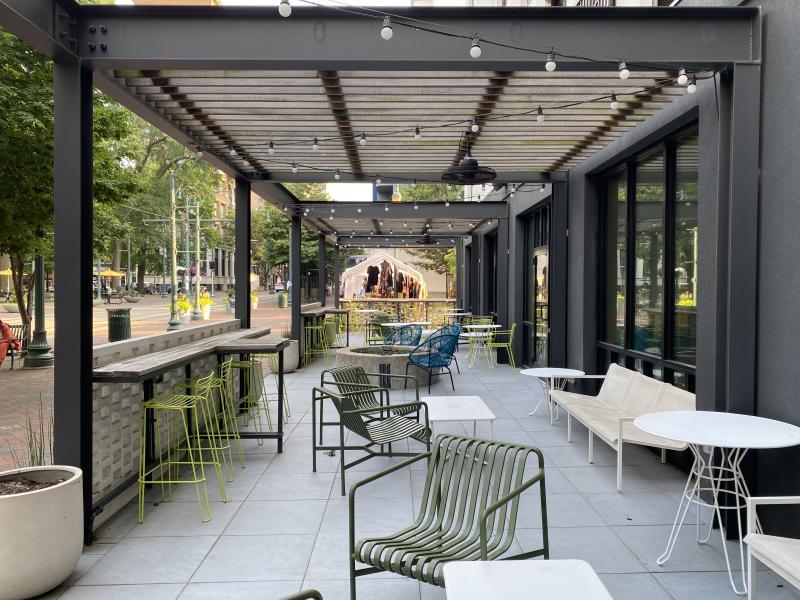 Moxy hotel patio