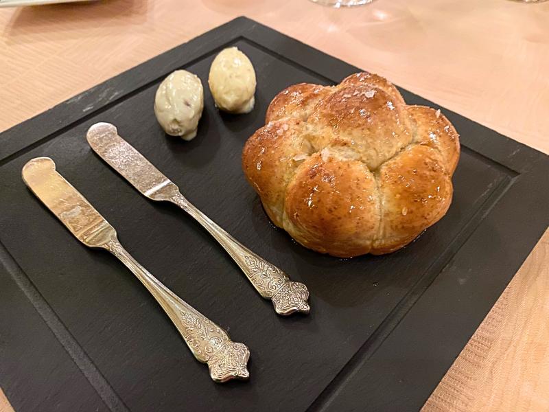 bread course with two butters