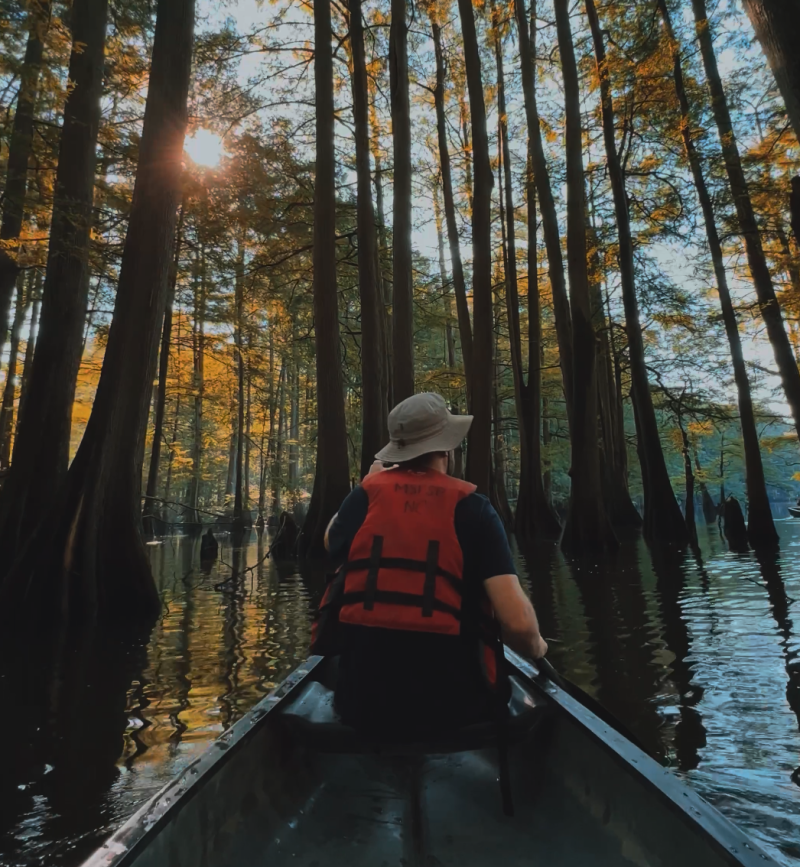 canoe at meeman Shelby forest state park