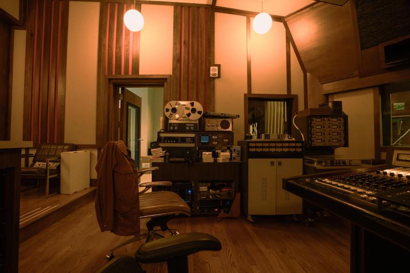 inside recording studio