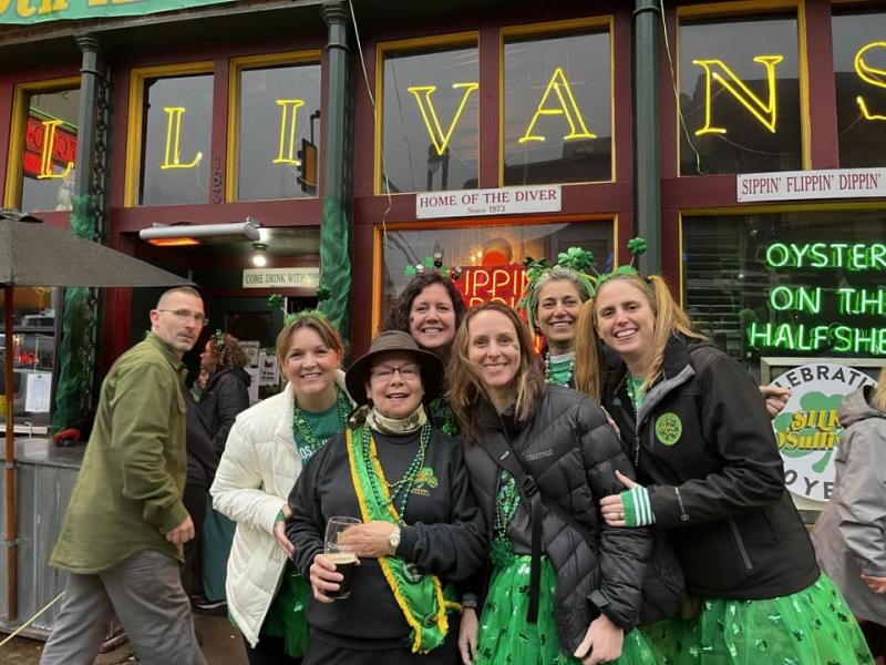 group shot outside Silky's
