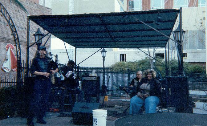 band set up at silkys to perform in 2006