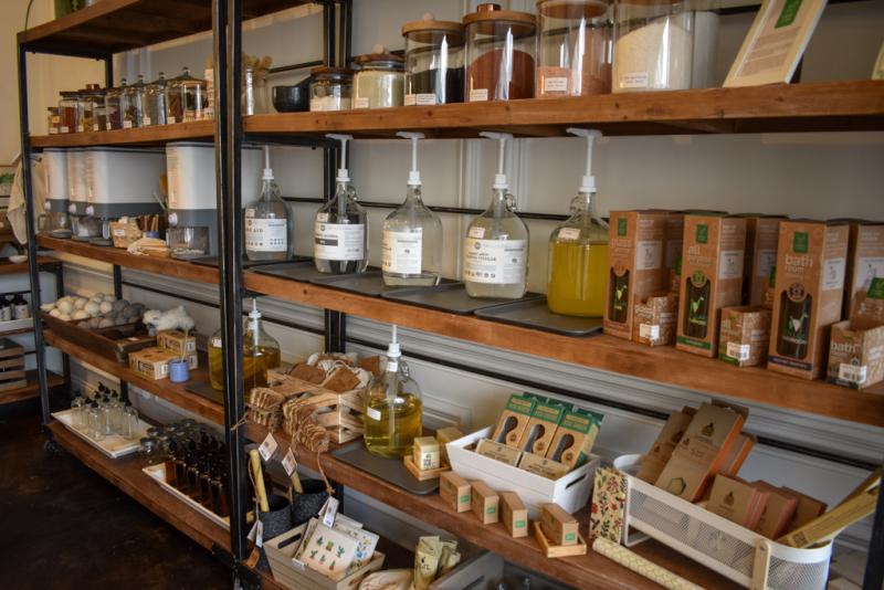 refillable detergent and salts section of Boshi Botanicals store