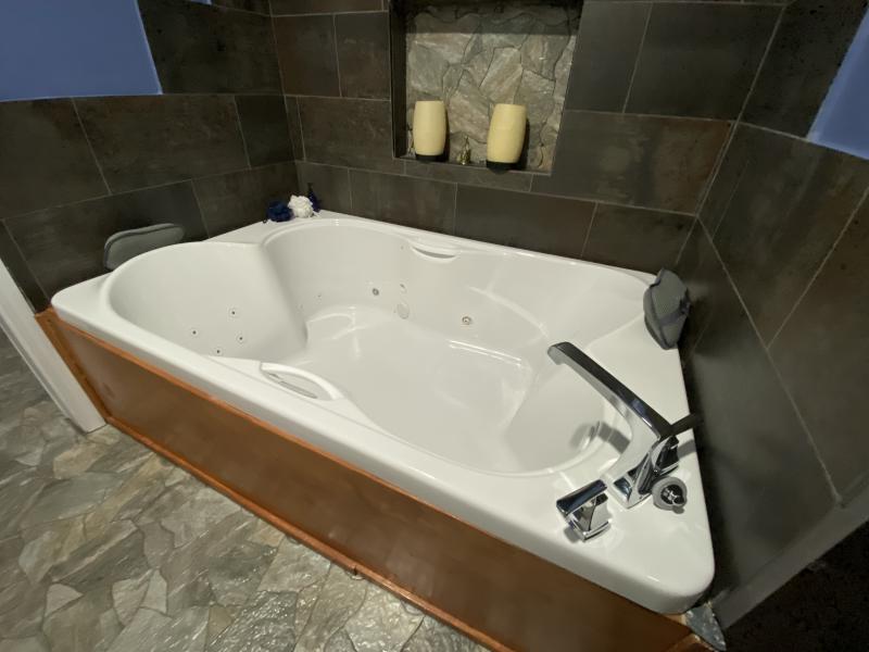 close-up of tub for spa