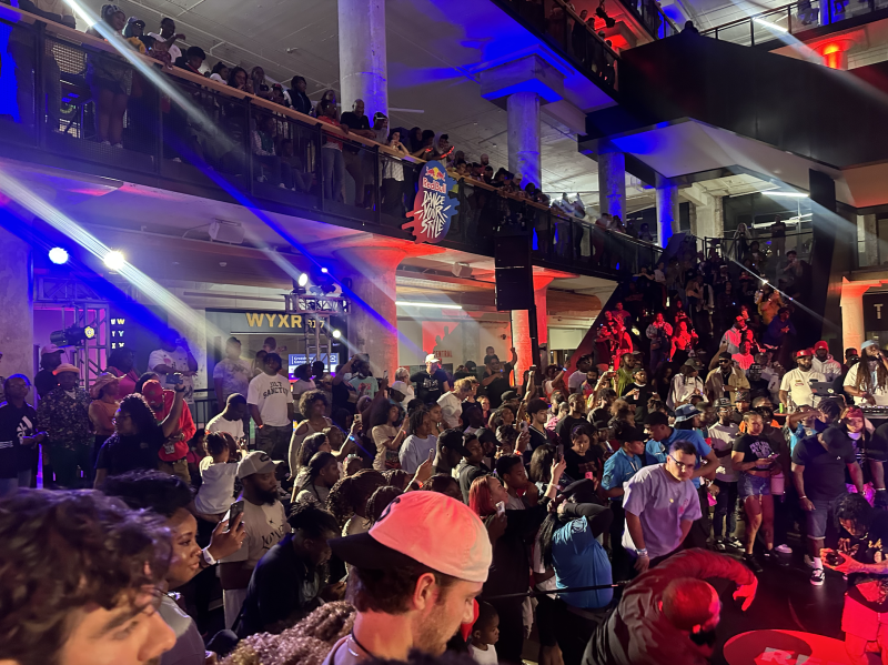 crowd fills crosstown concourse to watch dance competition