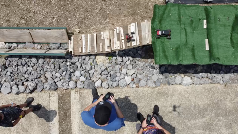 aerial shot of RC track