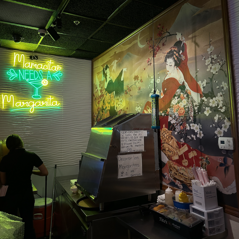 Sake vs Tekila neon sign