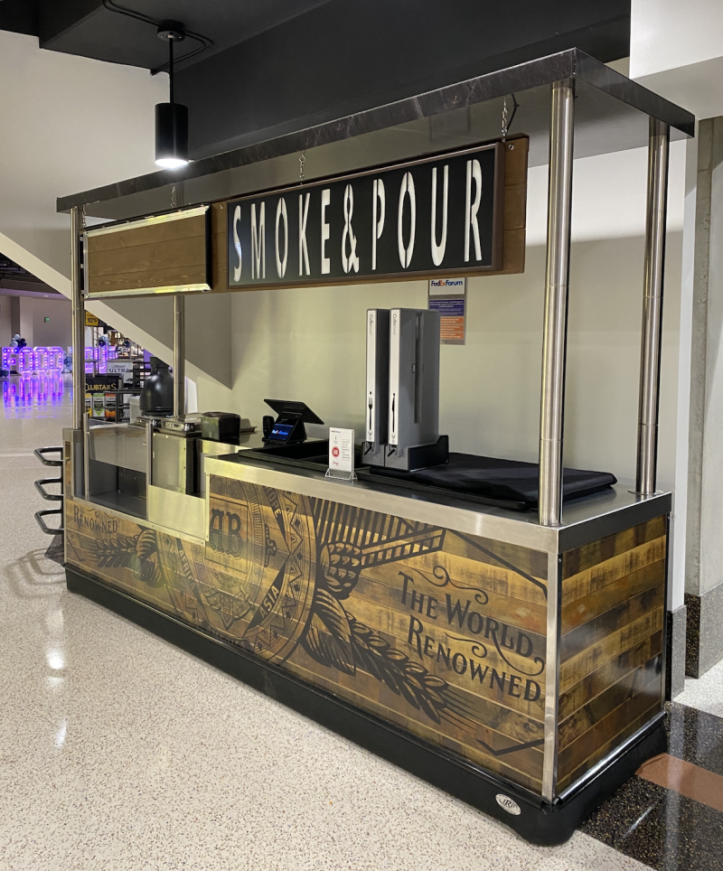 smoke &amp; pour food stand