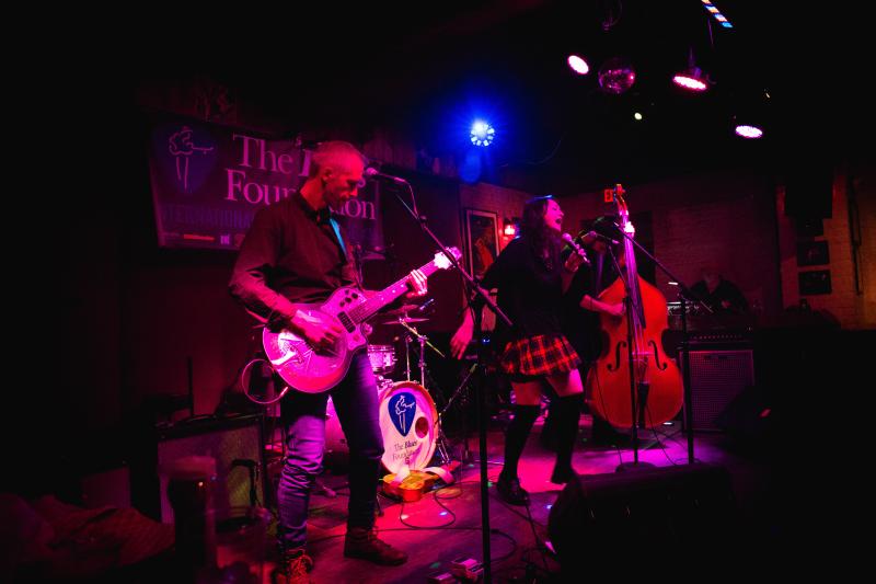 band performs on stage for international blues challenge