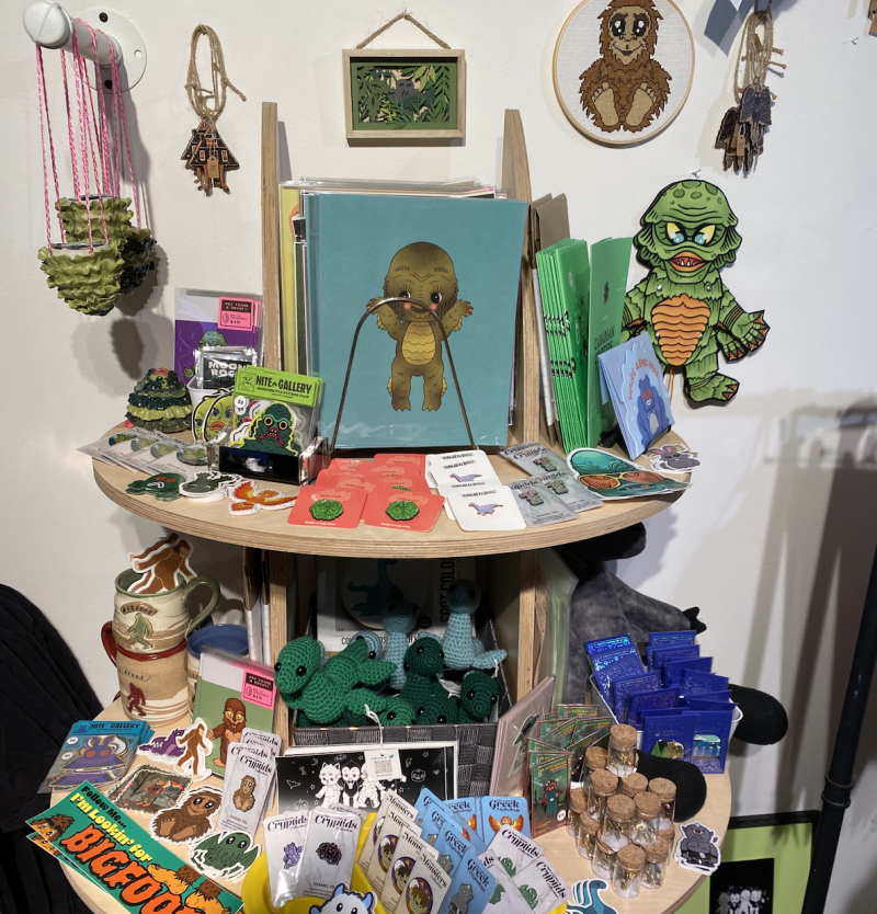 items for sale on display at Monster Market